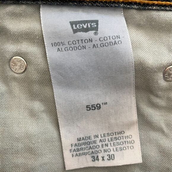 Levi's 559 Relaxed Straight Fit Men's Jeans Size 34 x 30 Range Dark Wash - Picture 8 of 9